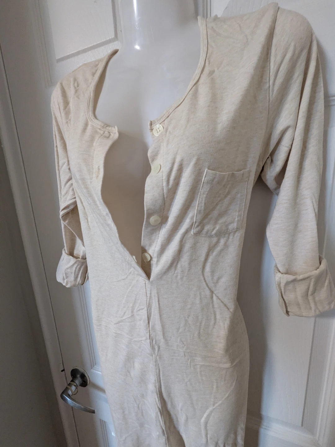 Long Sleeve One Piece Pajama Jumpsuit
