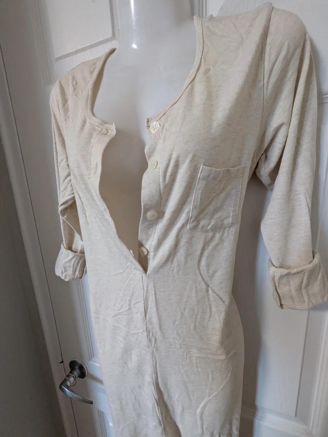Long Sleeve One Piece Pajama Jumpsuit