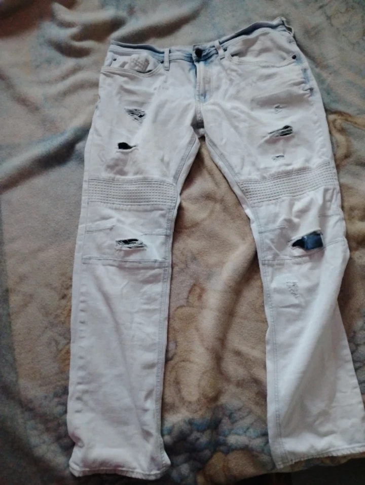 Buffalo David Bitton Men's Jeans 34x32 Light Wash Distressed