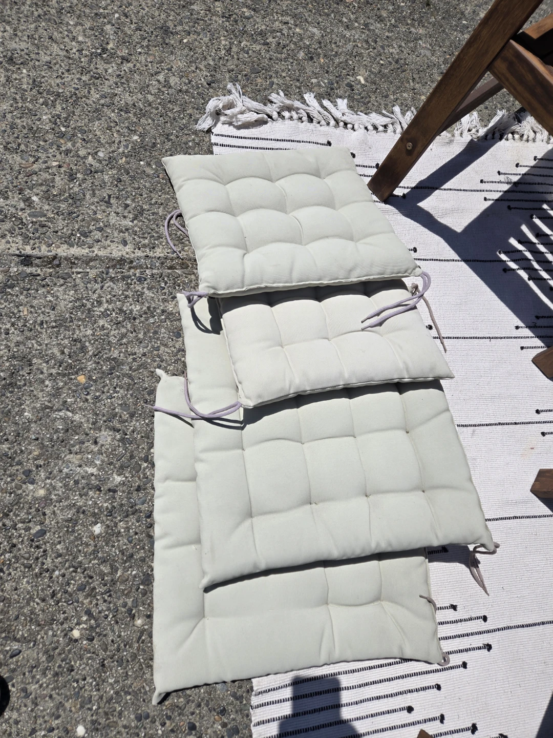 2 newly refinished ikea applaro outdoor patio chairs - photo 3
