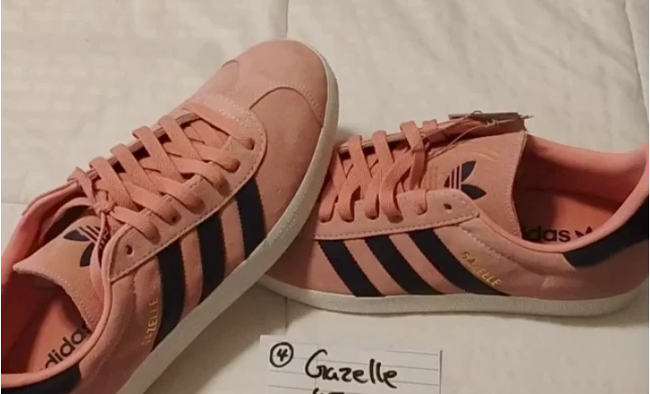 Adidas Gazelle Glow Pink Aurora Black Suede Sneakers Size 8M 9W - photo 2