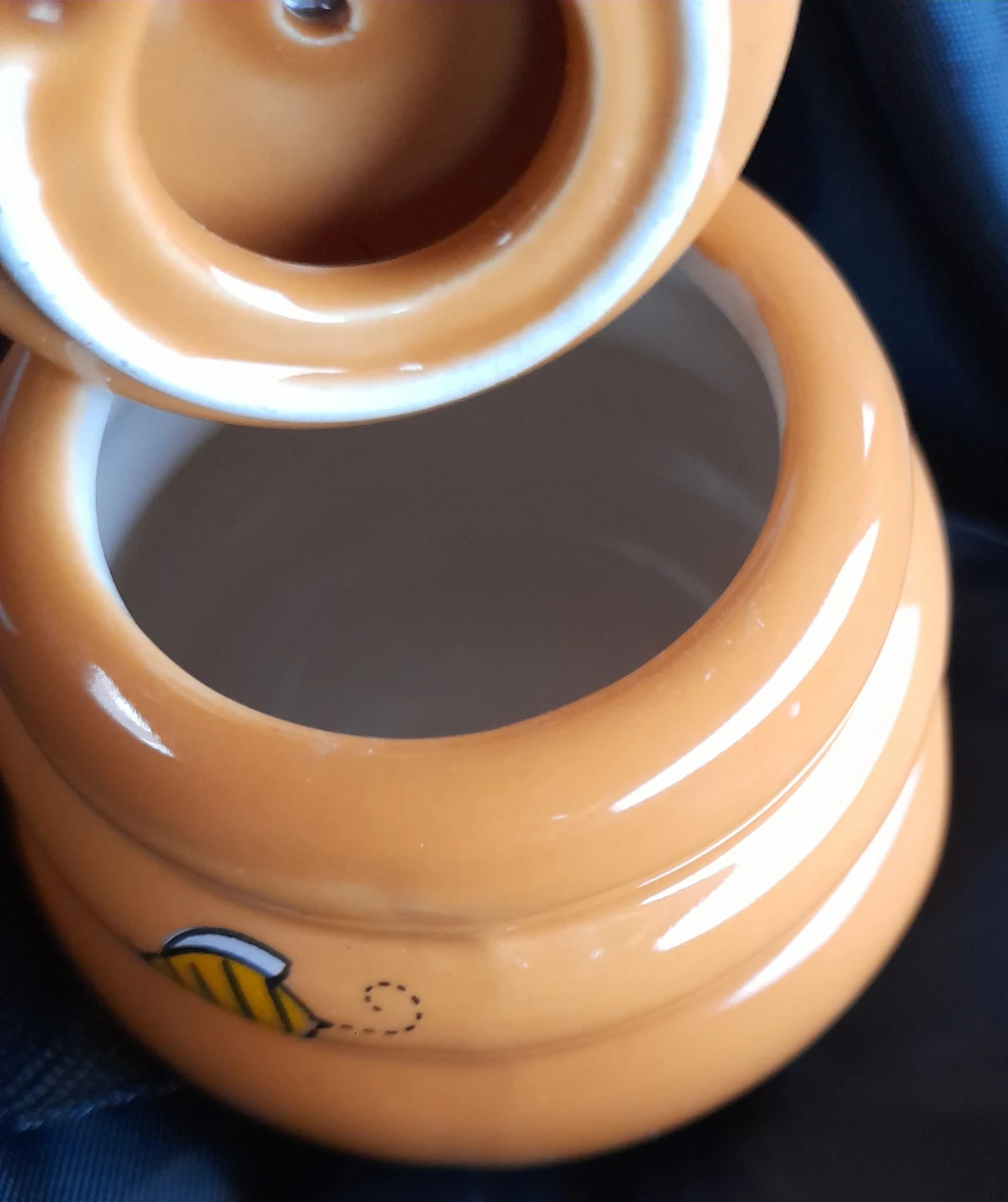 Honey Pot Ceramic Jar with Lid - photo 2