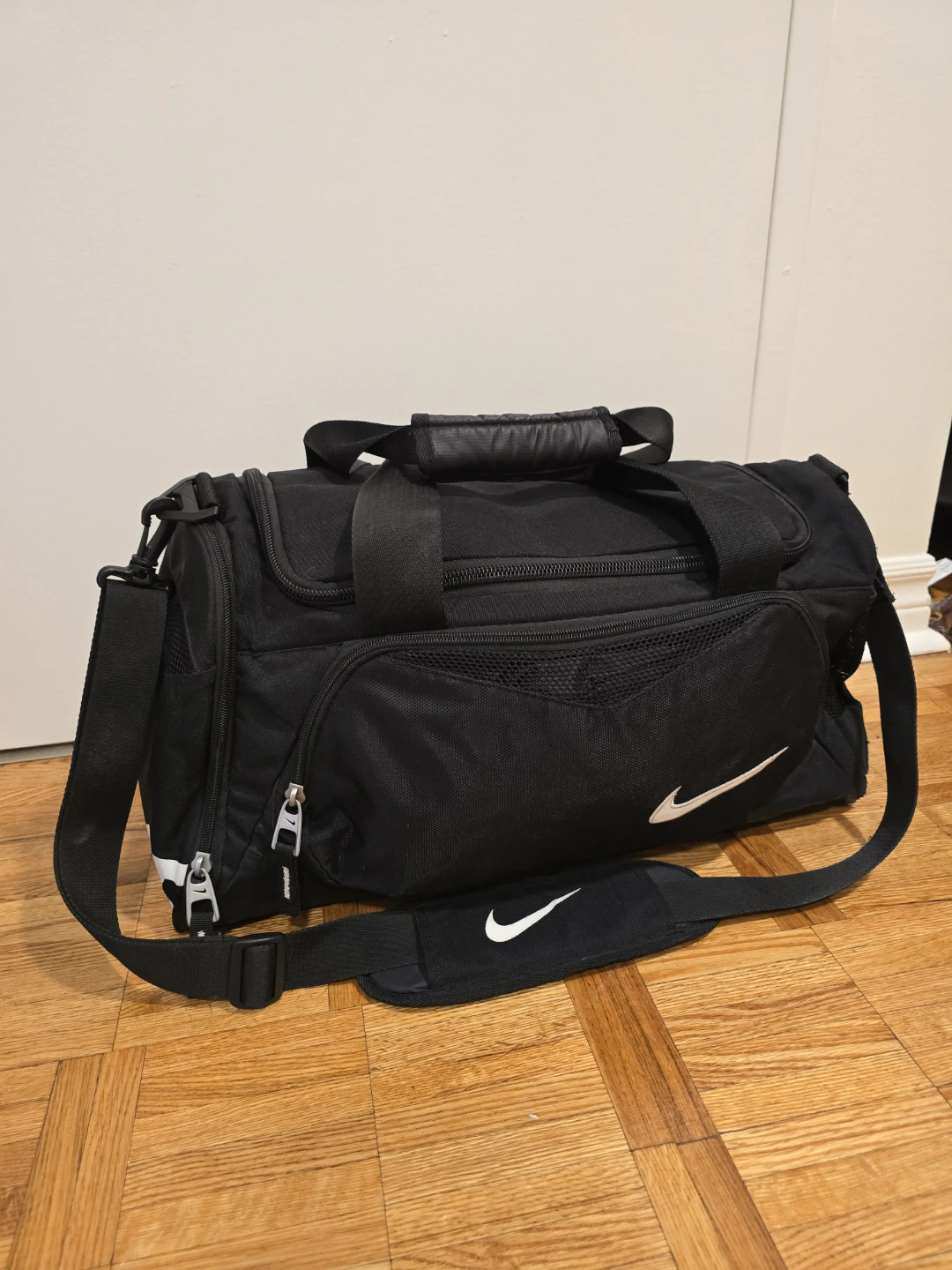 Nike small black duffel bag