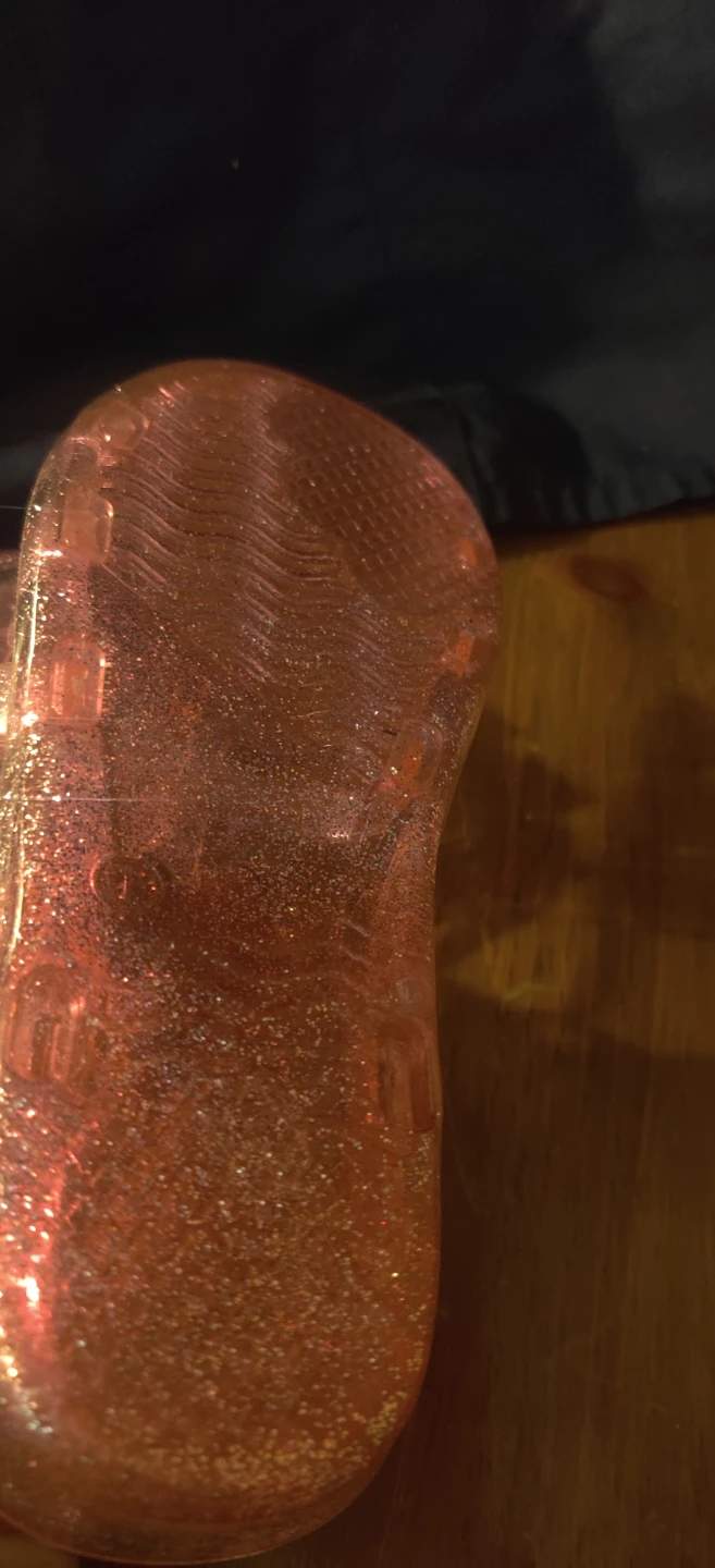 Girl's Pink Glitter Jelly Sandals Size 1 - photo 5