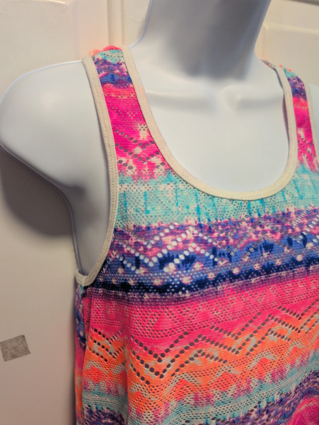 Colorful Striped Racerback Tank Top - photo 2