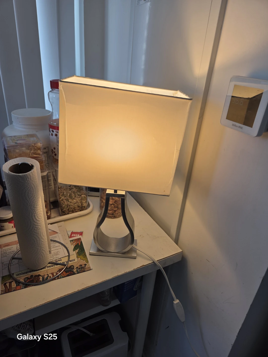 Table Lamp with White Shade - photo 2