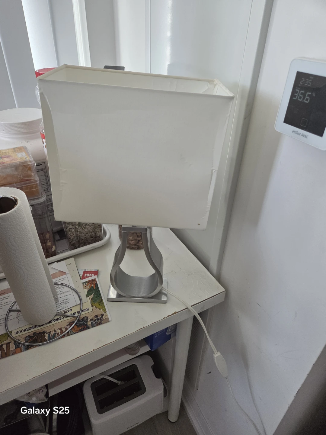 Table Lamp with White Shade - photo 3