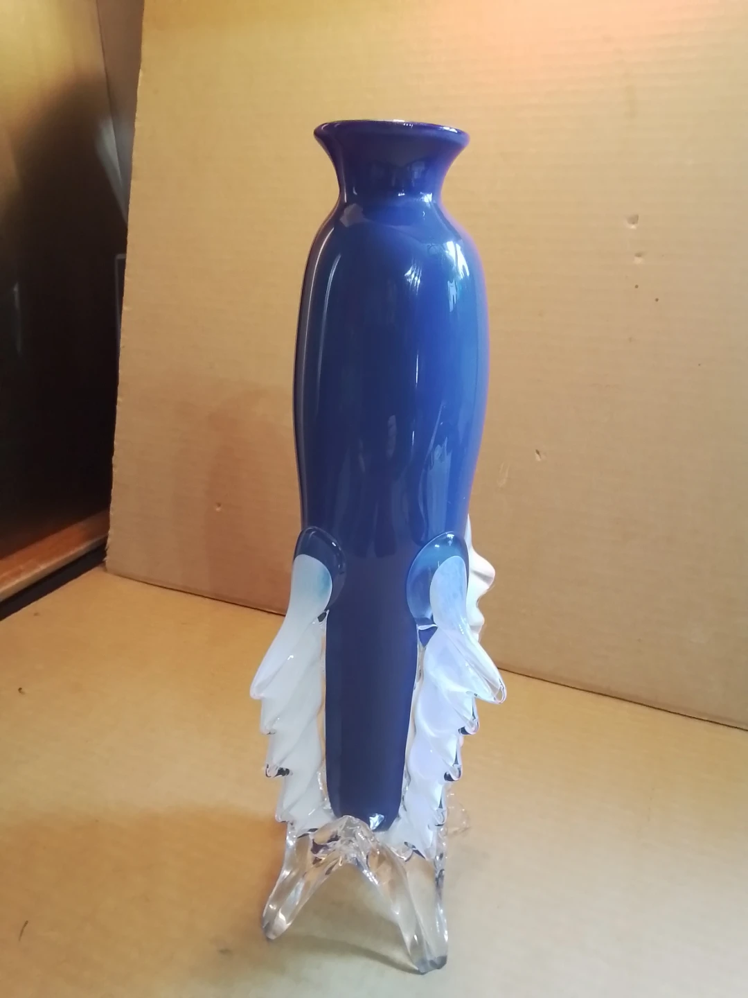 Italian art glass vase, most likely made in the Murano or Empoli
