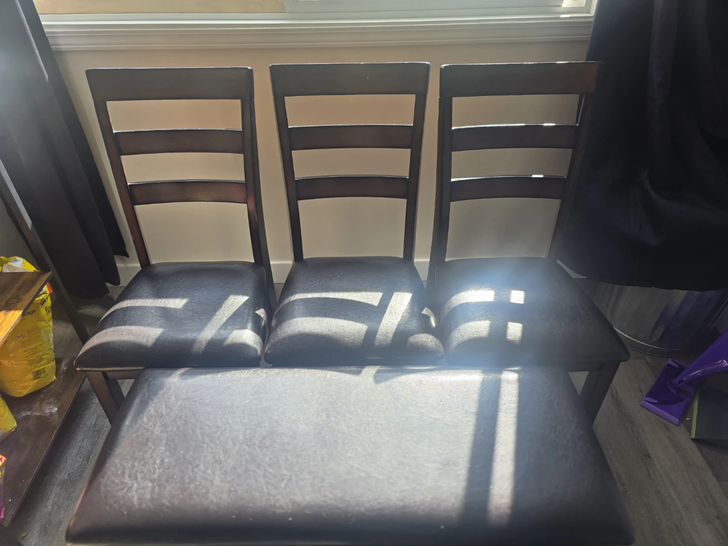 Ashely Covair Set - 3 chairs bench and table