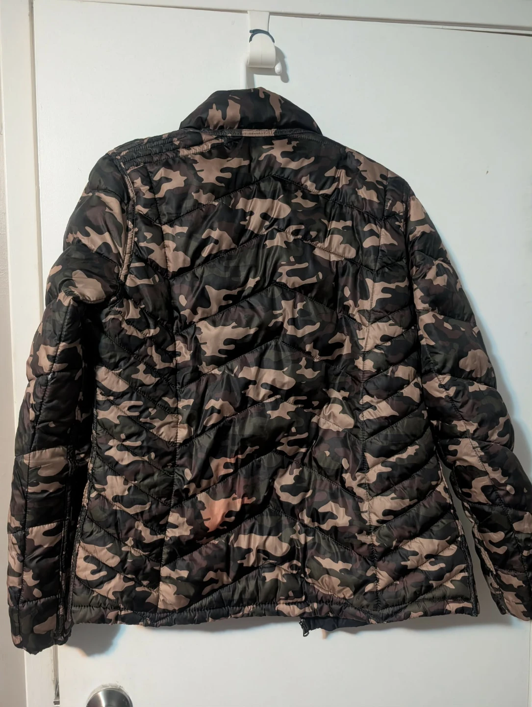 Reversible Camo & Black Puffer Jacket