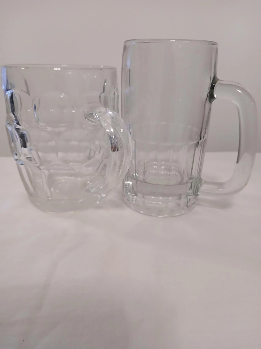 2 Classic Glass Beer Mugs. Pick up only. Both $5.00.