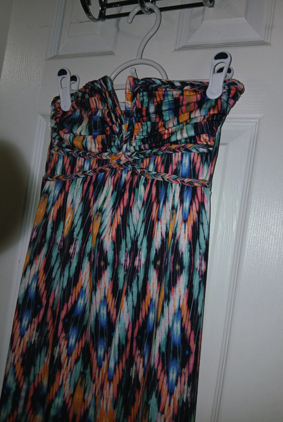 Strapless Multi-coloured Maxi Dress - Size Small