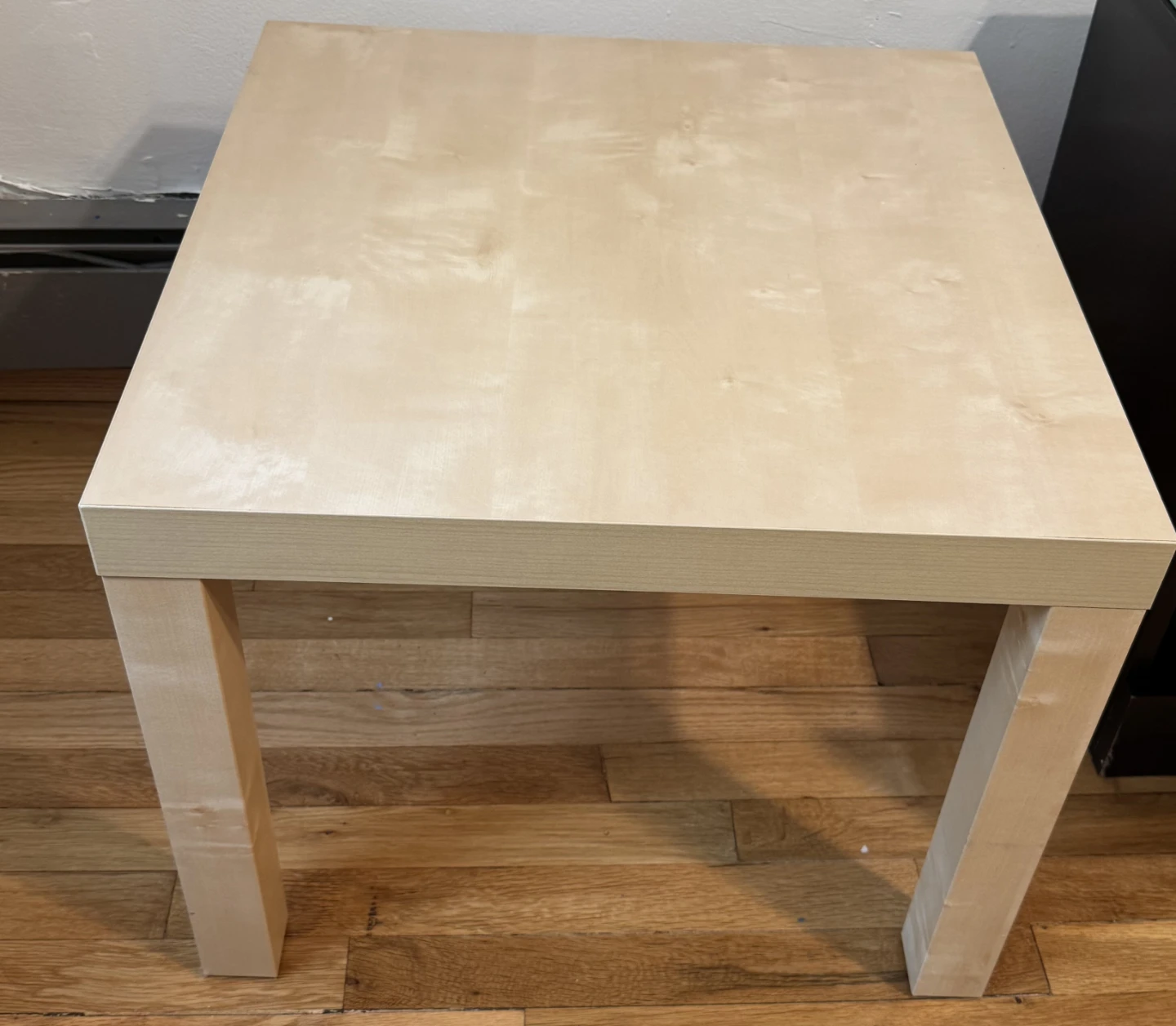 Light Wood Square Side Table