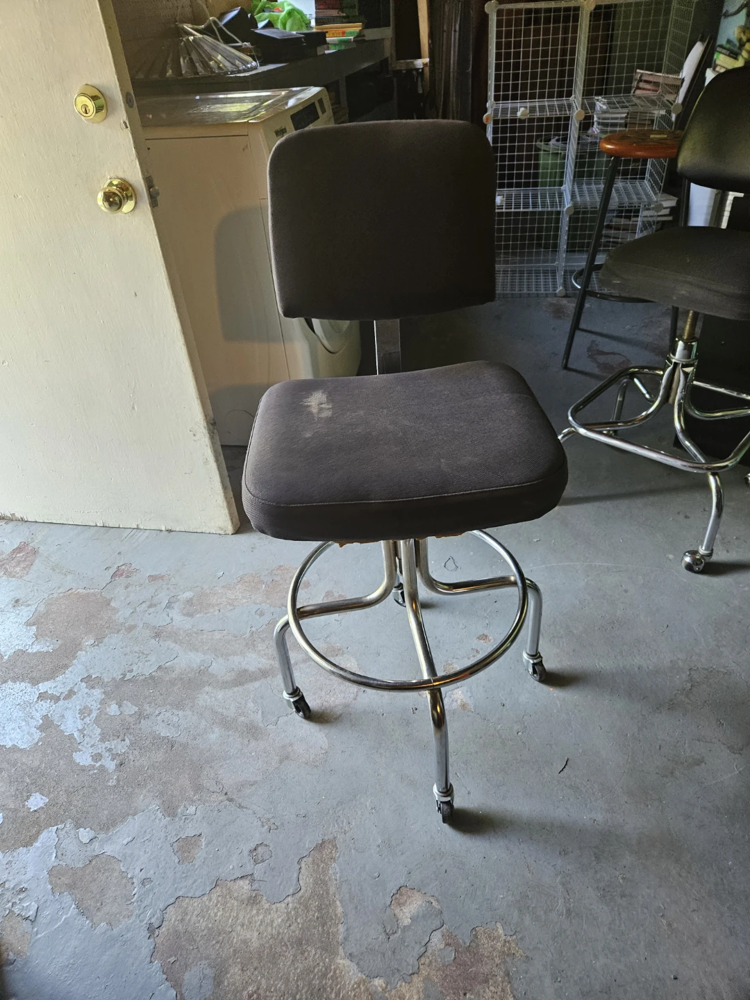 Adjustable Swivel Stool with Wheels - photo 2