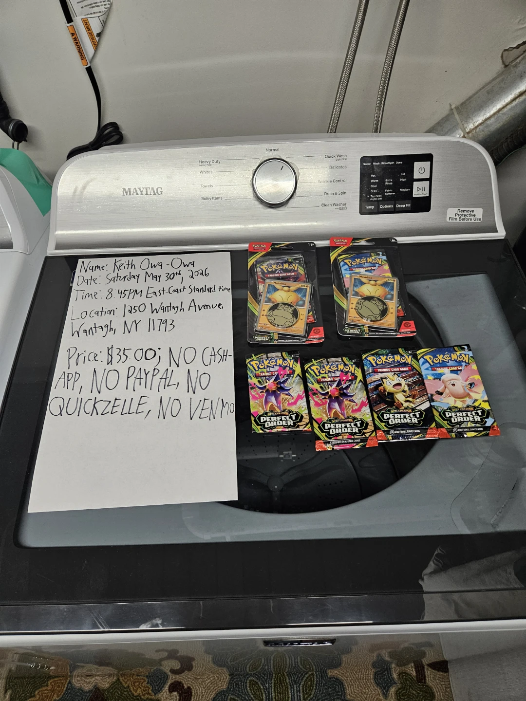 ENGLISH Pokemon Perfect Order Bundle; NOT TRAVELING TO NYC