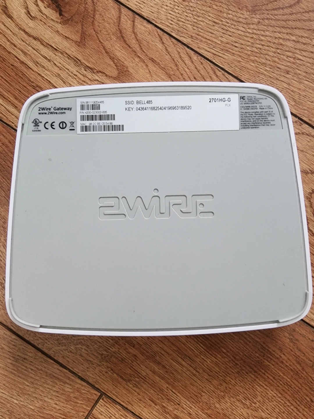 Bell 2Wire Gateway Router