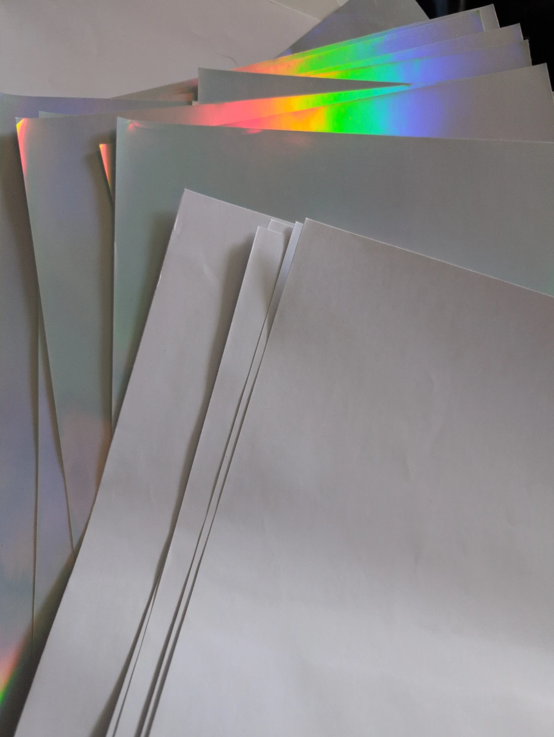 Vinyl Sticker Paper (inkjet) waterproof and holographic layer