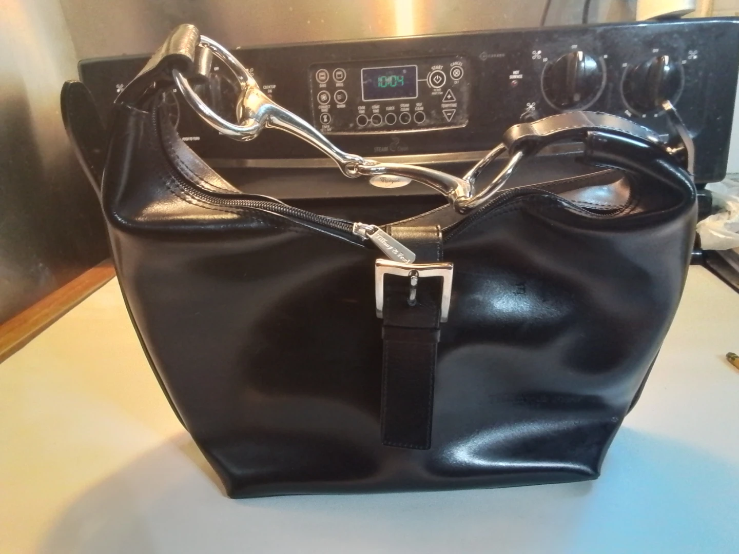 VINTAGE Tiffany & Fred Paris Leather Horsebit Hobo Bag - photo 3