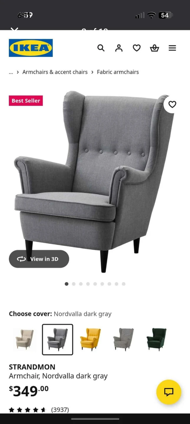 IKEA Strandmon Armchair - Nordvalla dark gray - photo 4