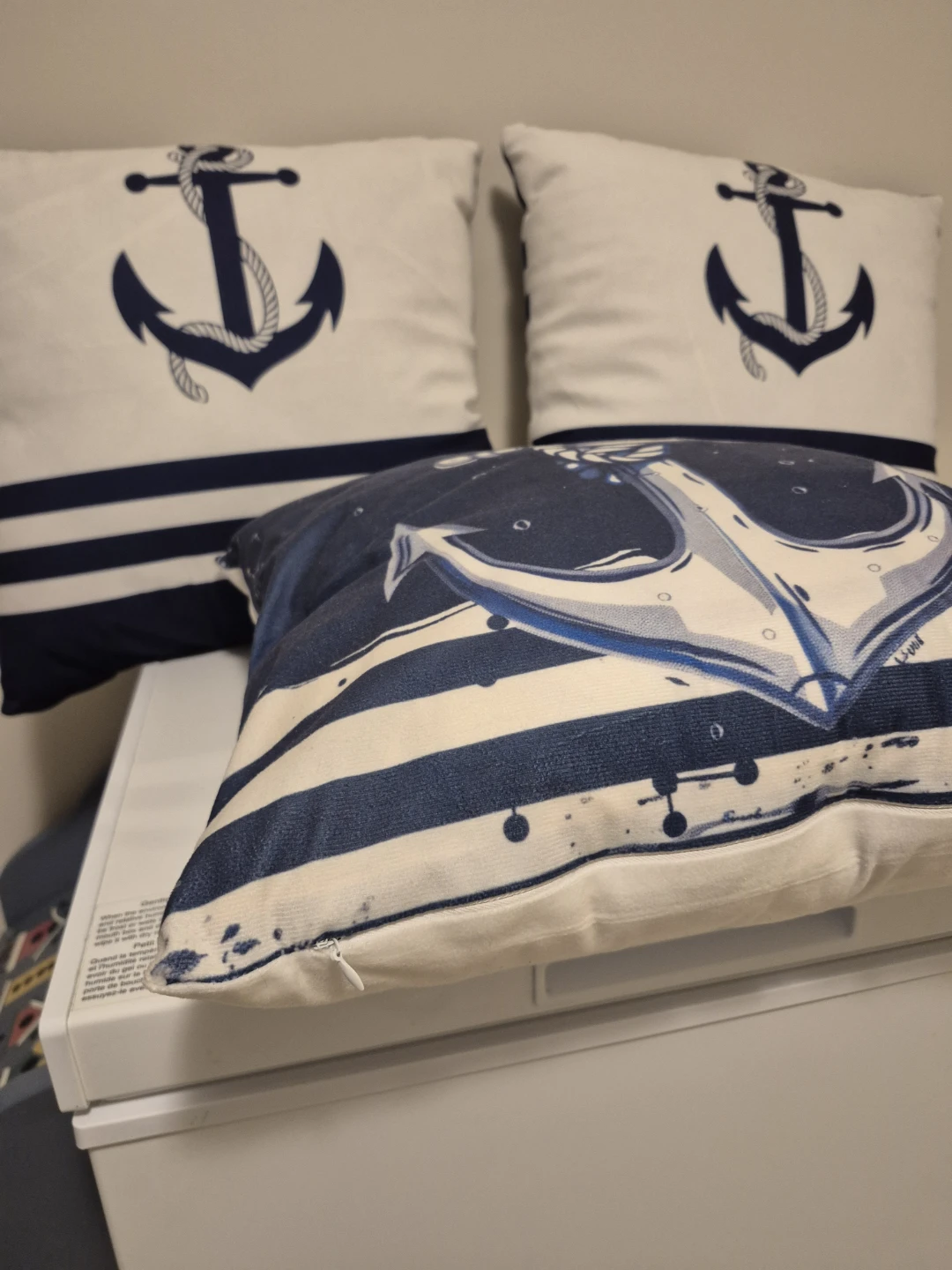 Set of 3 Nautical Anchor ⚓️ Throw Pillows - photo 5