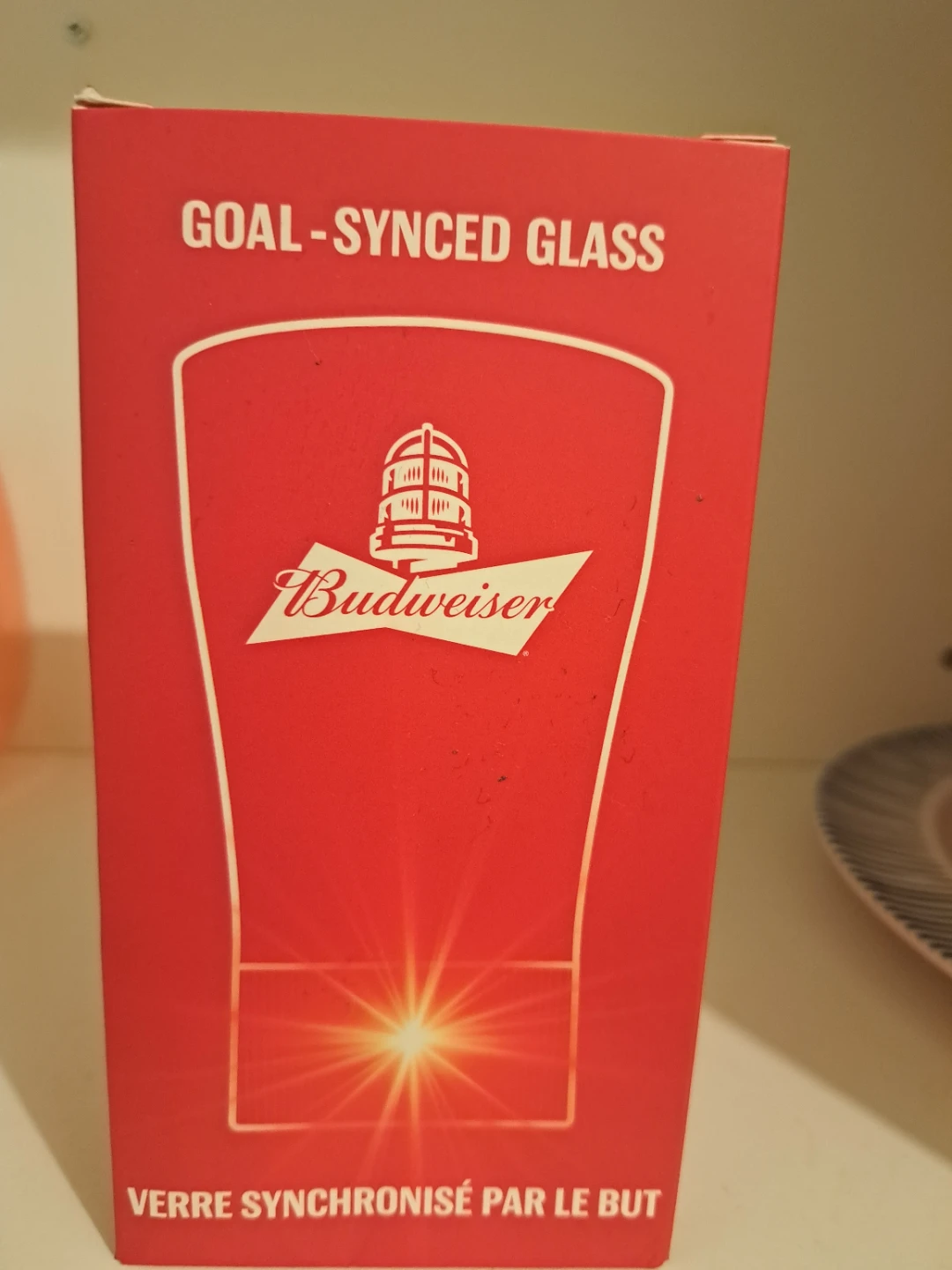 Budweiser Red Light Goal-Synced Glass