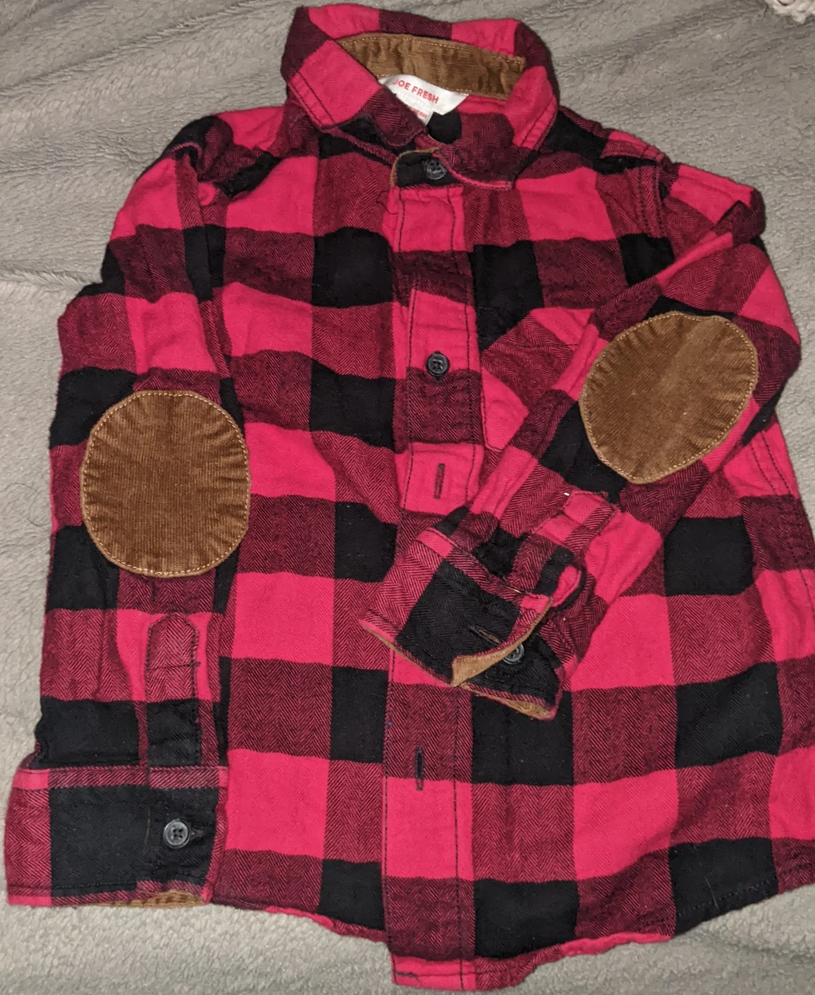 Joe Fresh Toddler Red Plaid Shirt - Size 3