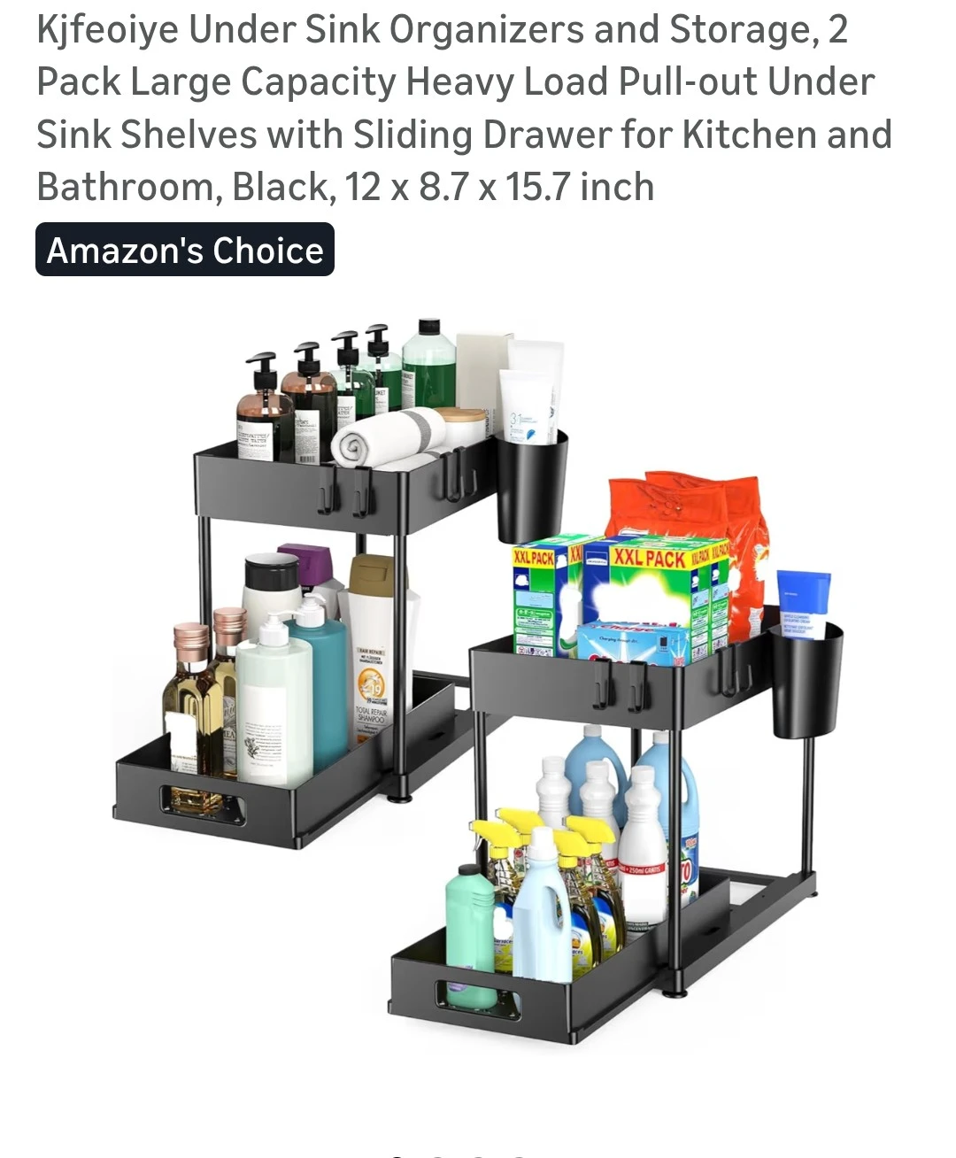 Set of 2 under sink organizers*new*