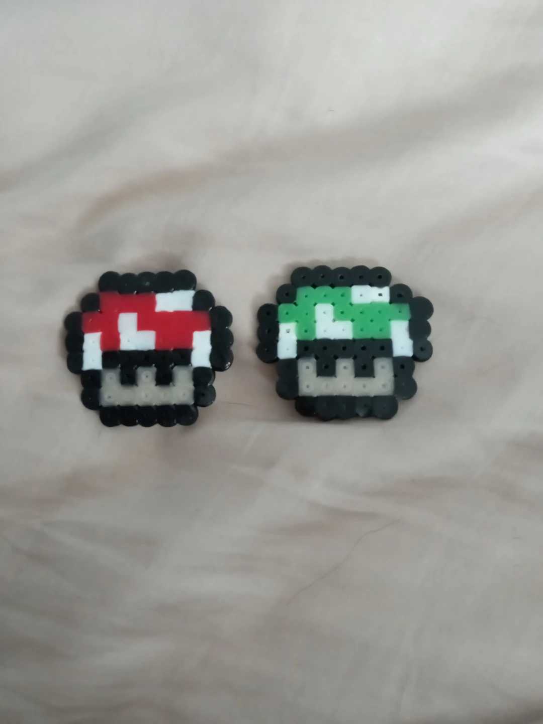 Super Mario Perler Beads Mushrooms
