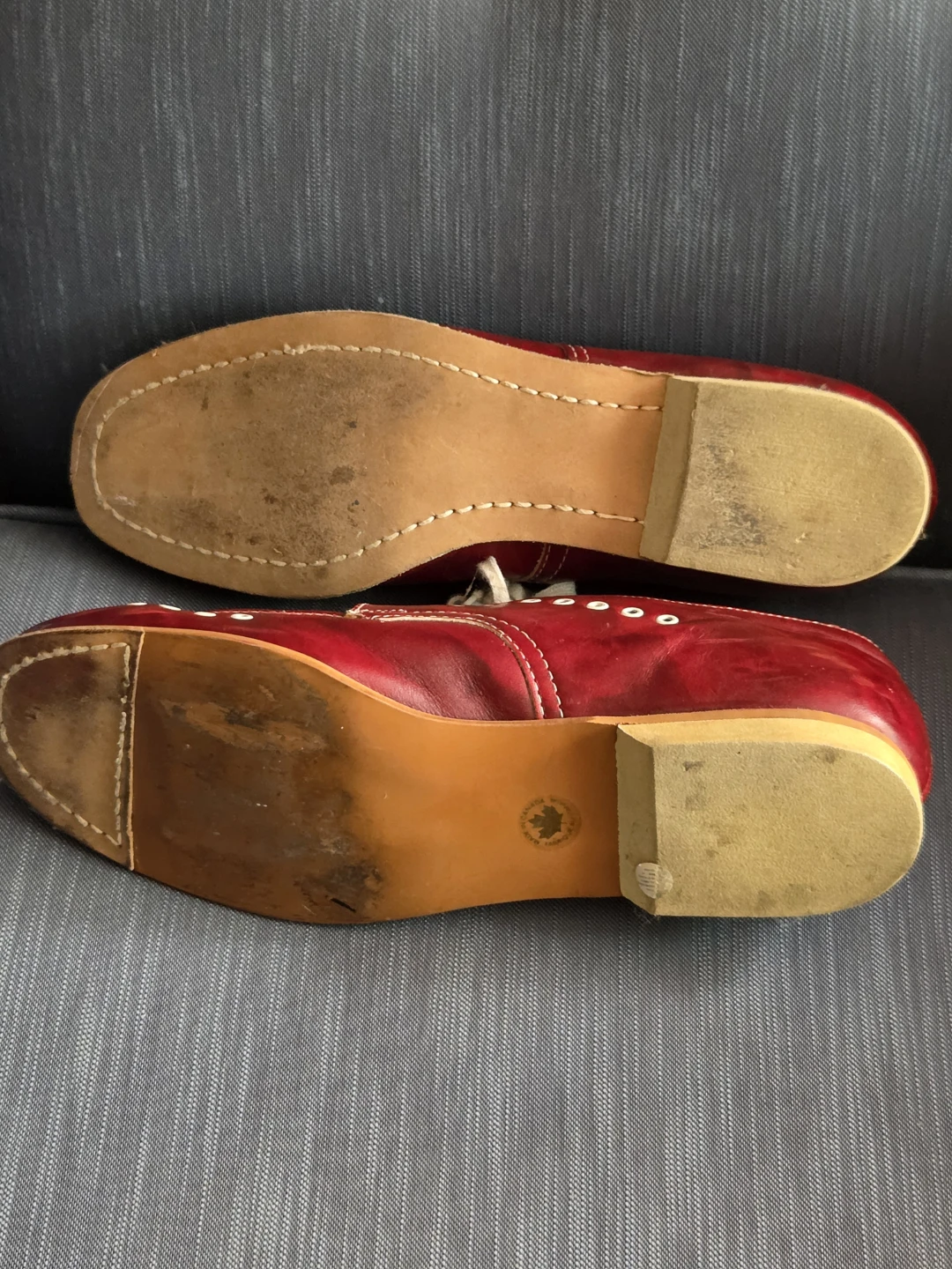 Red Leather Bowling shoes - photo 3