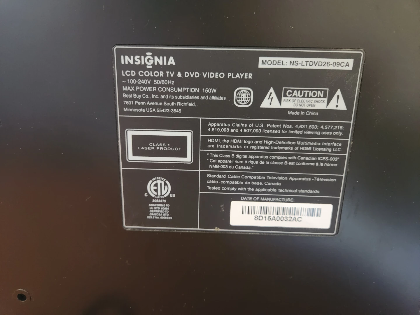 Insignia LCD Color TV & DVD Video Player - photo 4