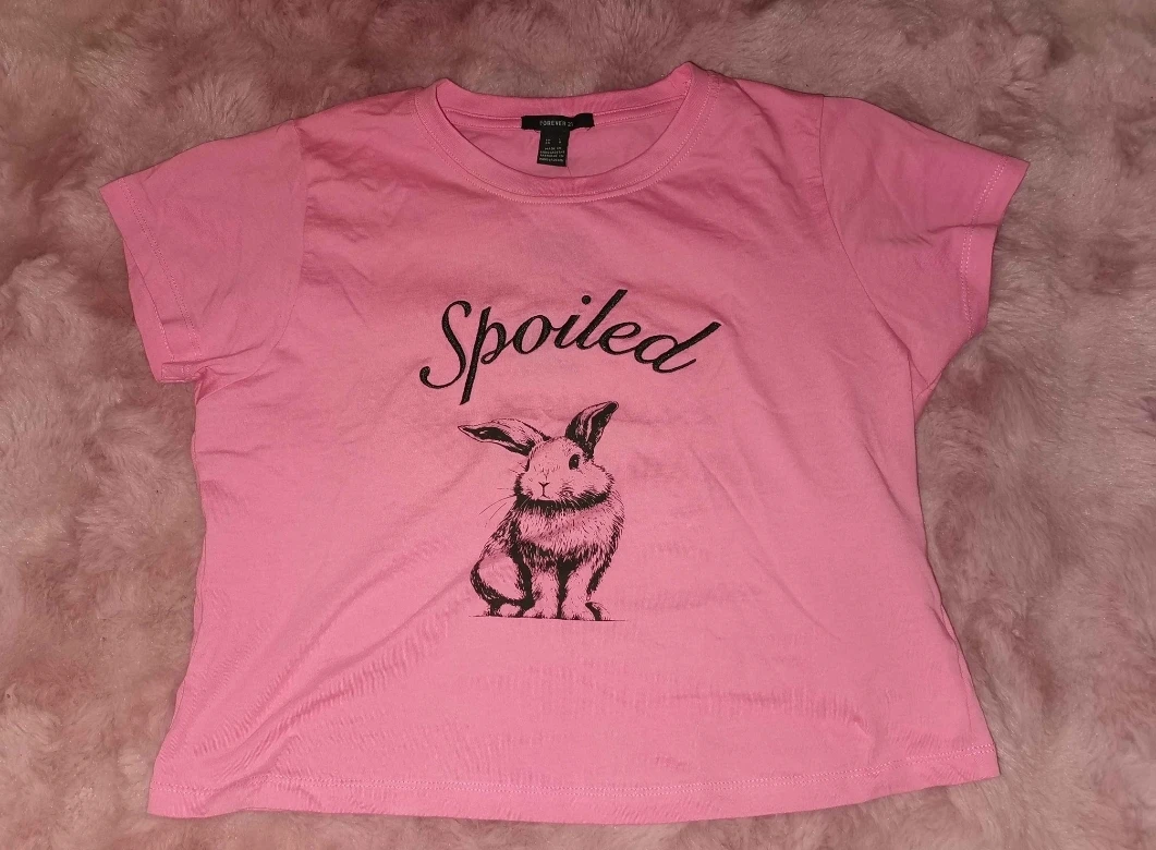 Forever 21 "Spoiled" Bunny Graphic T-Shirt