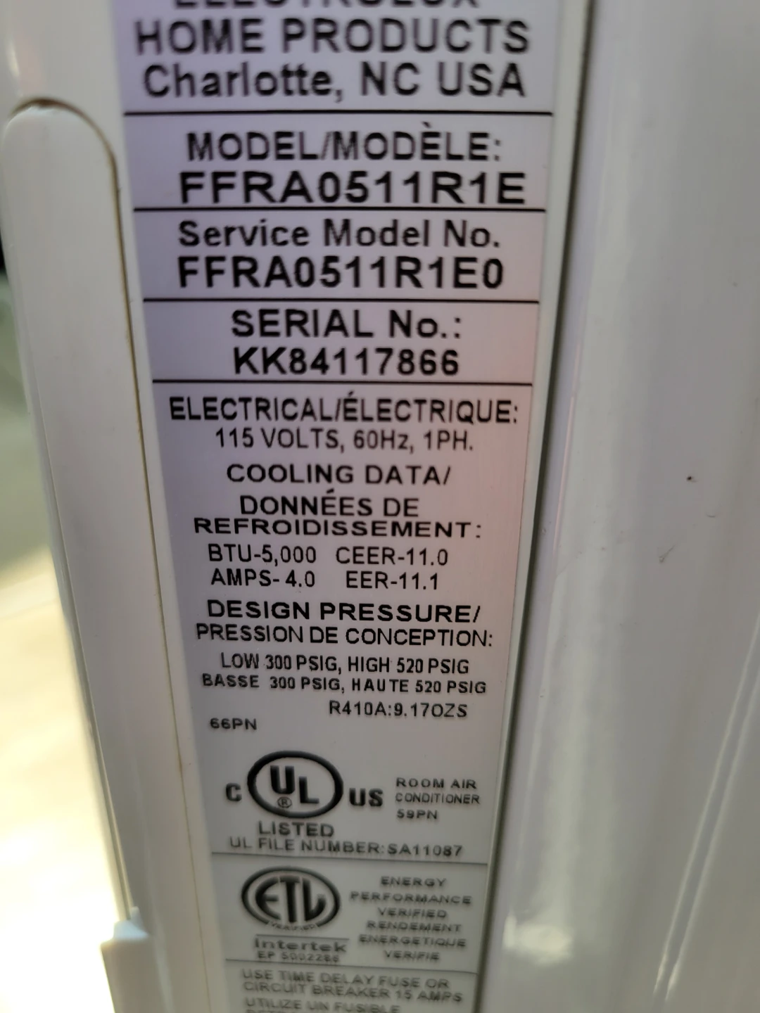 Frigidaire FFRA0511R1E Room Air Conditioner 5,000 BTU - photo 3