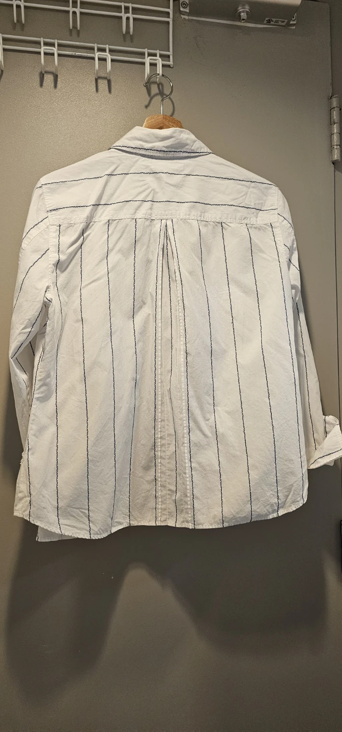 Tommy Hilfiger White Striped Button-Up Shirt - Size L/G - photo 5