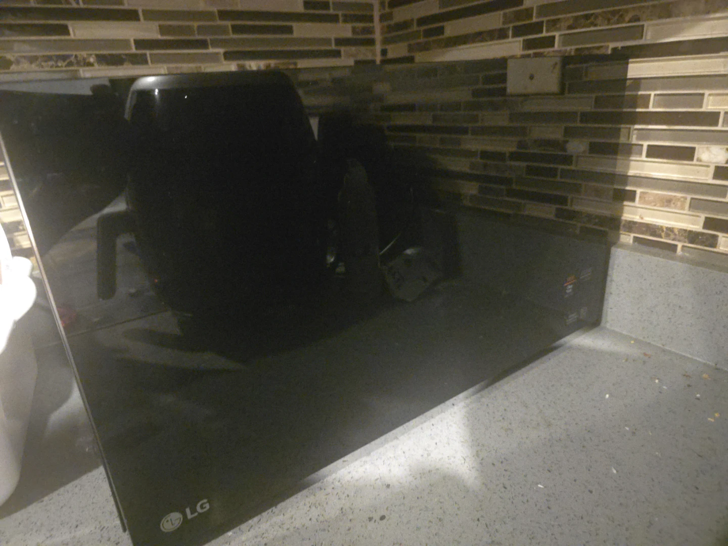 LG Black Microwave