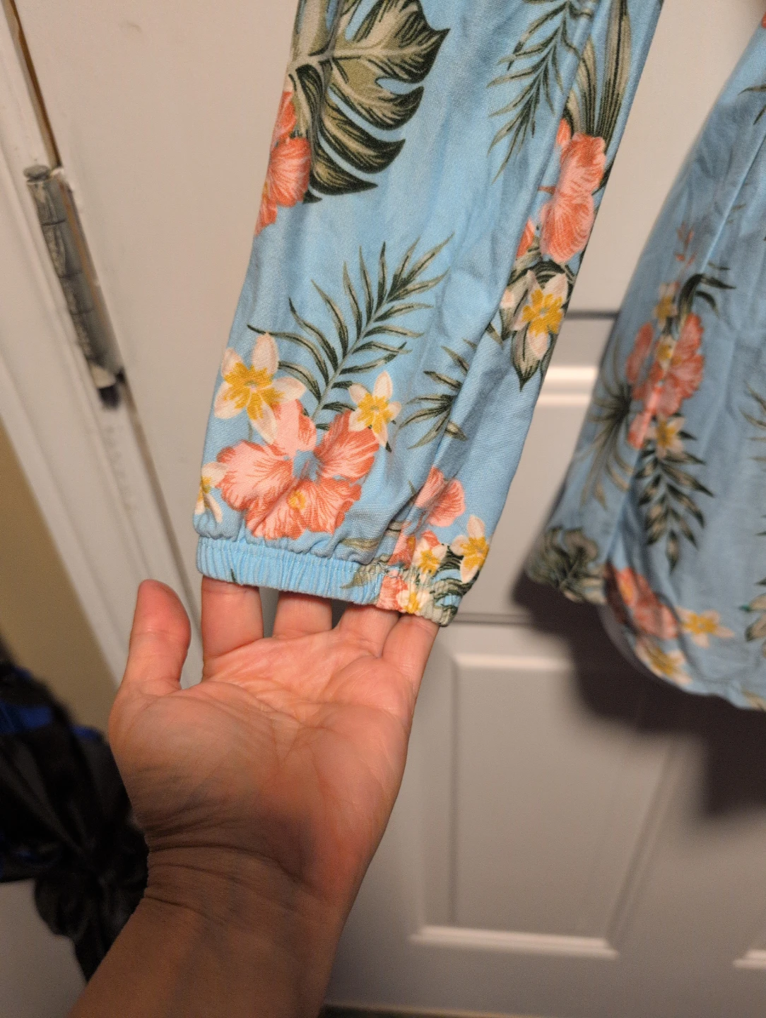 Light Blue Floral Off-the-Shoulder Romper - photo 4