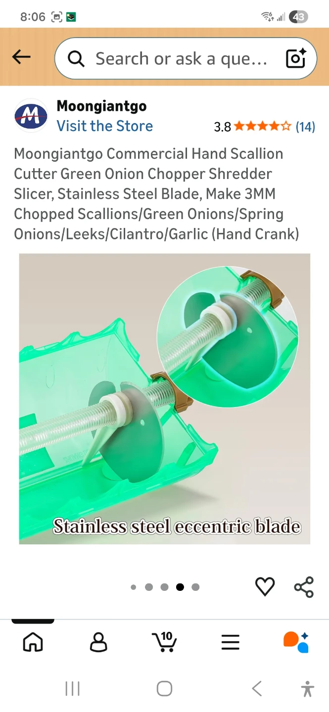 Moongiantgo Commercial Hand Scallion Chopper - photo 4