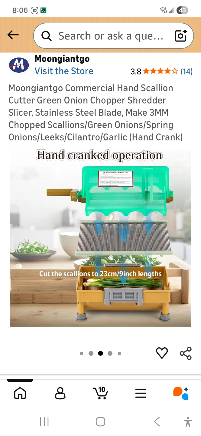 Moongiantgo Commercial Hand Scallion Chopper - photo 5