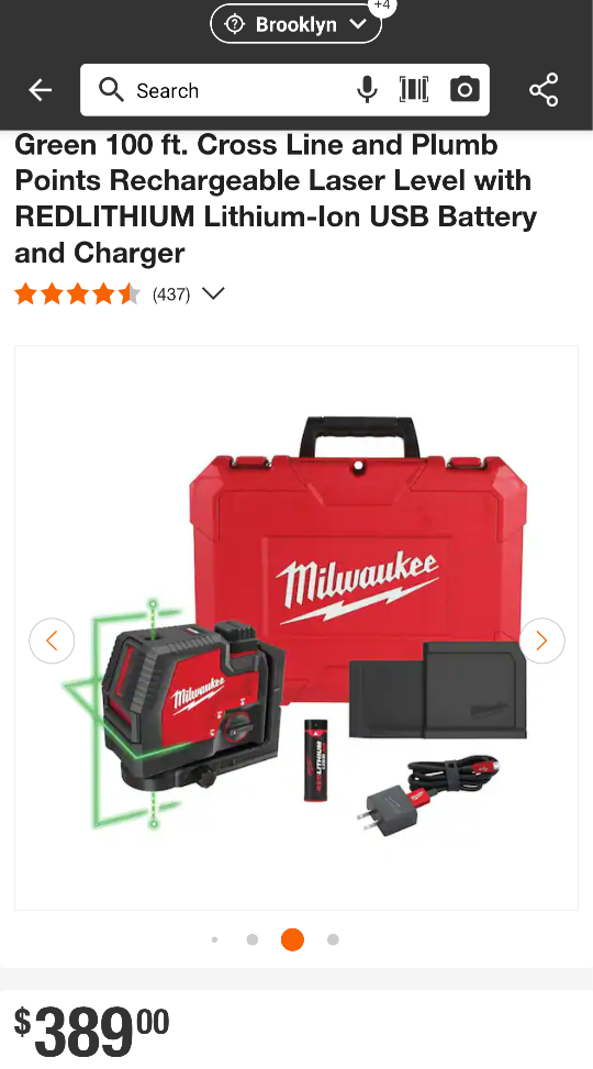 3.0 USB Milwaukee RECHARGEABLE Green Laser Combo - photo 2