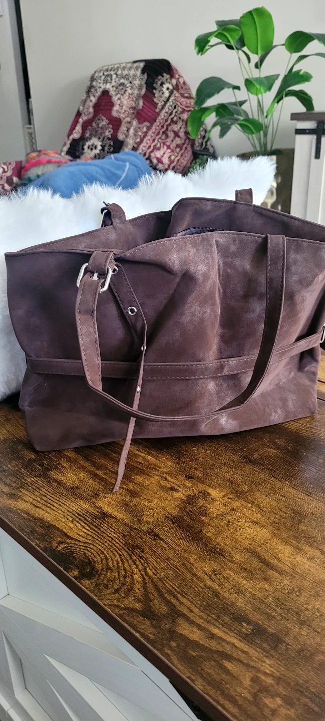 Brown Suede Tote Bag - photo 4