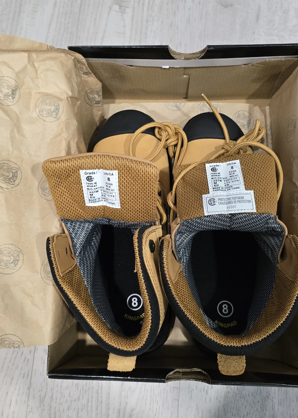 Tiger Waterproof Work Boots Size 8 - photo 3