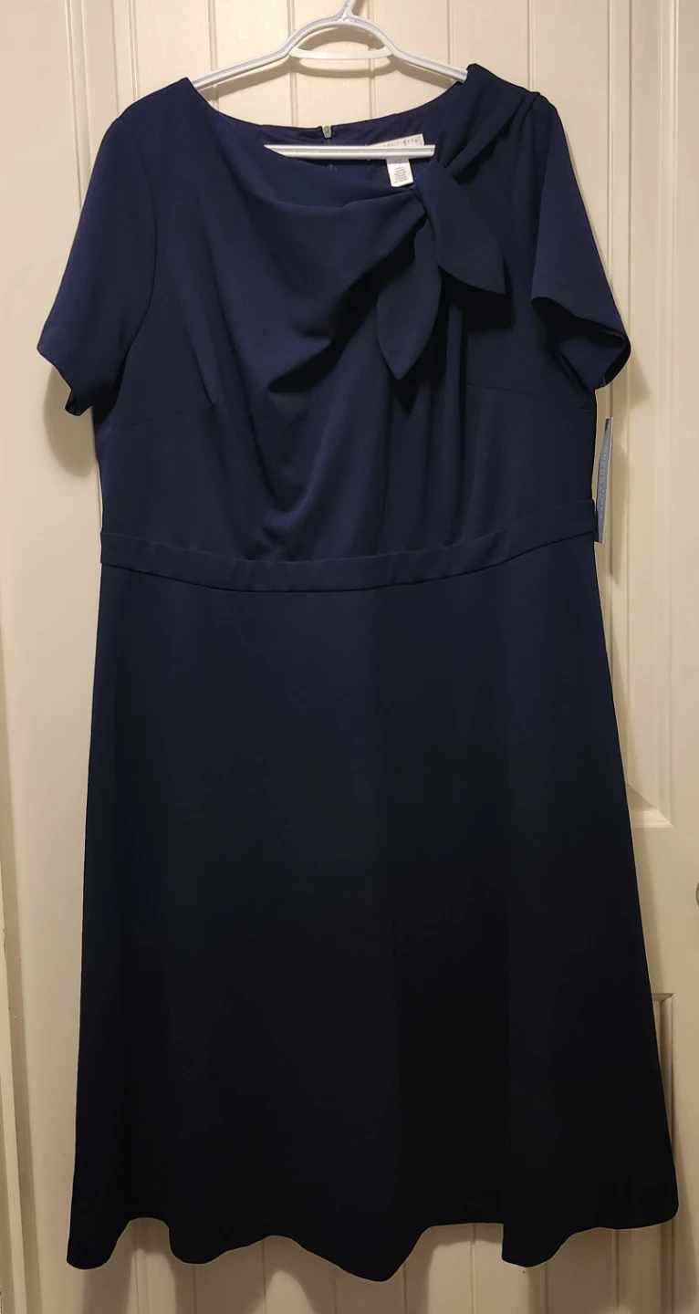 London Times Navy Blue Dress - Size 16W