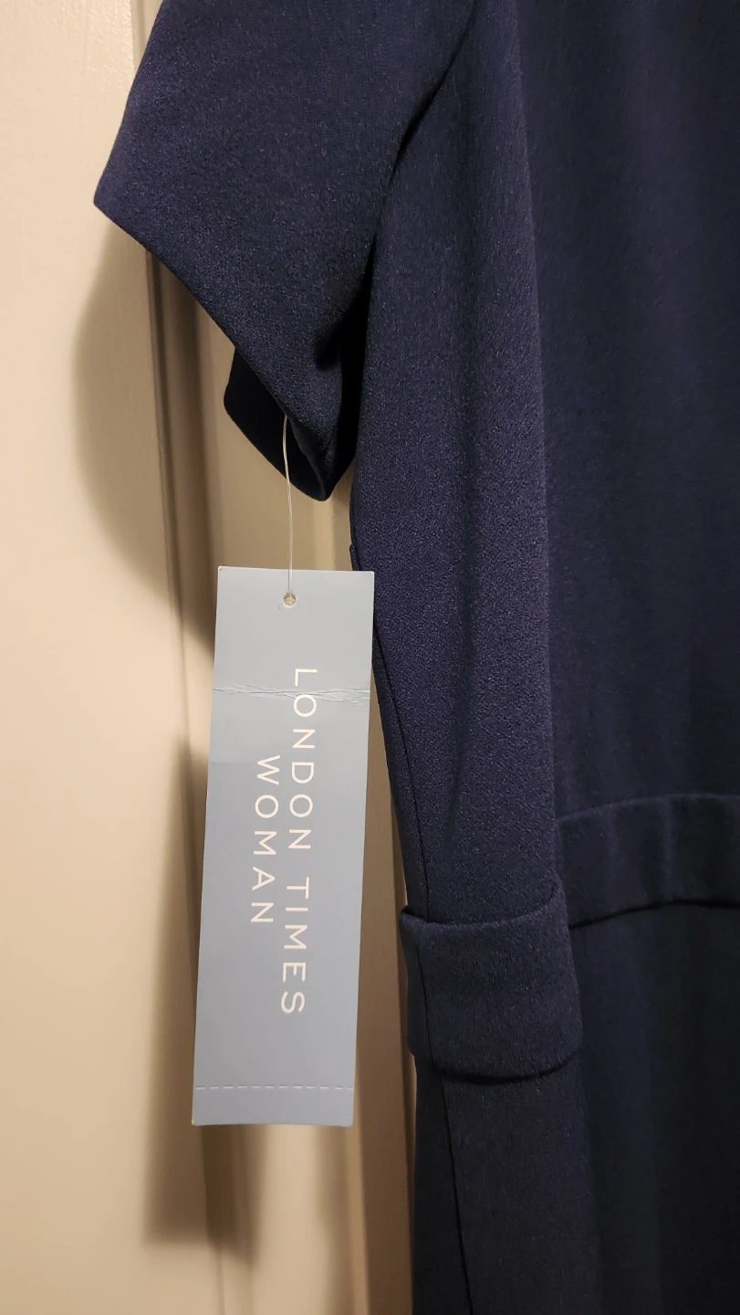 London Times Navy Blue Dress - Size 16W - photo 4