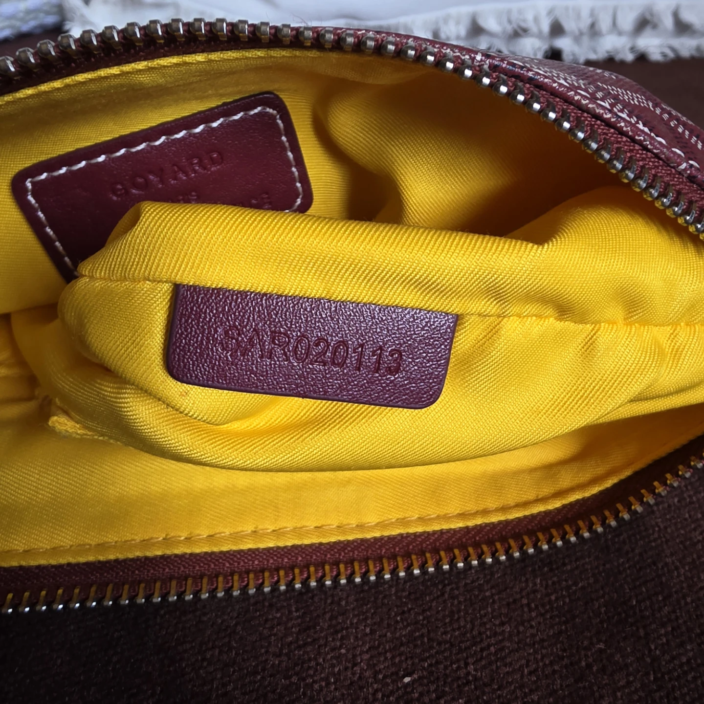 Goyard Burgundy Chevron Pouch - photo 3