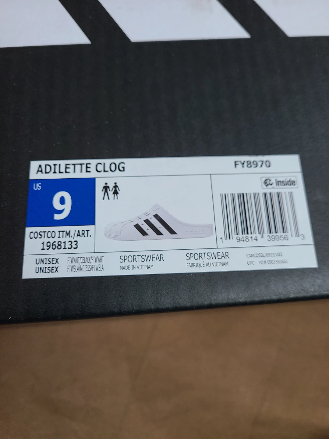 Adidas Adilette Clog White Size 9 - photo 3
