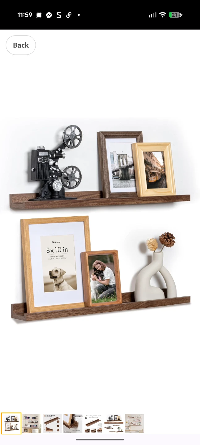 Rustic Floating Wall Shelf