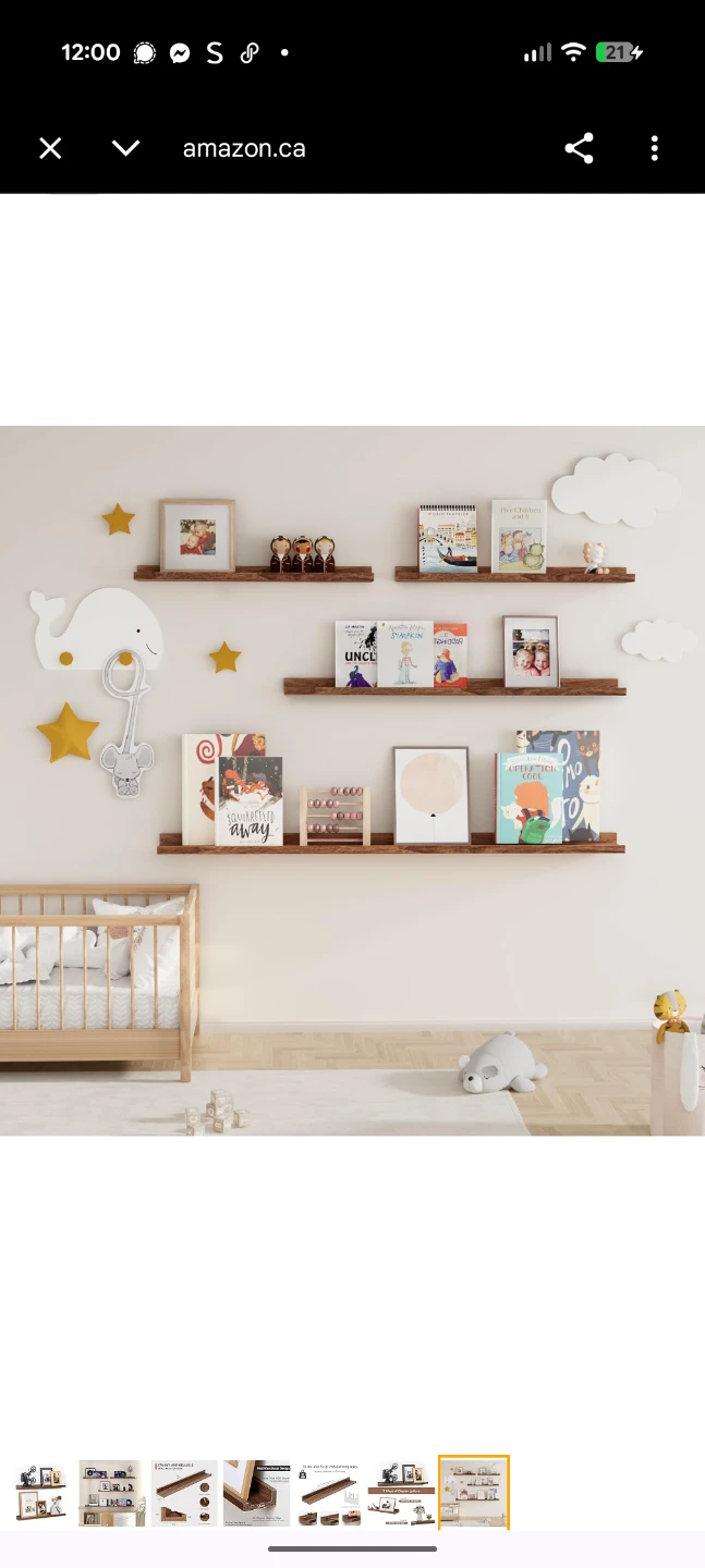 Rustic Floating Wall Shelf - photo 5