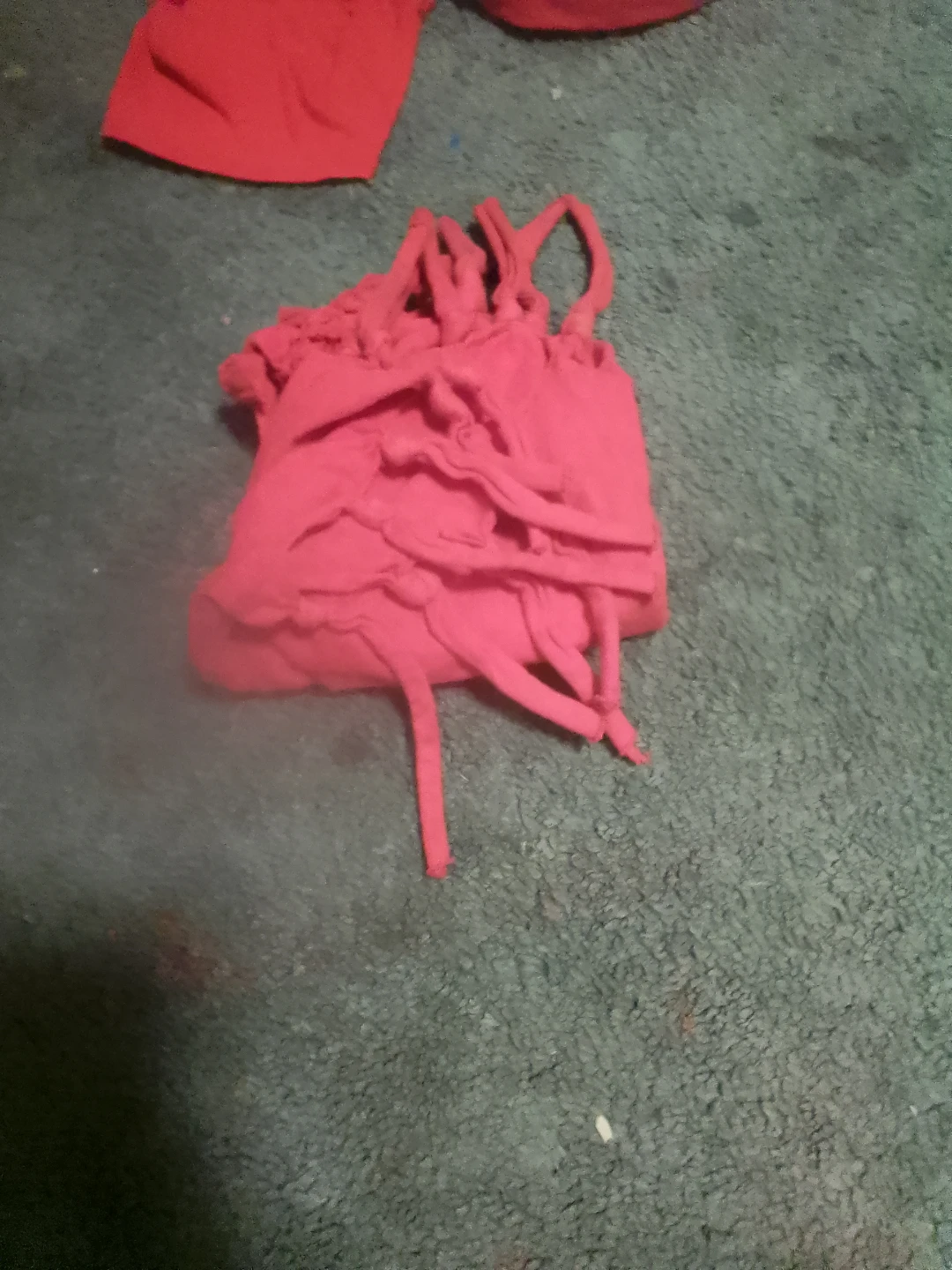 Red Scarf with Tassel Fringe - photo 2