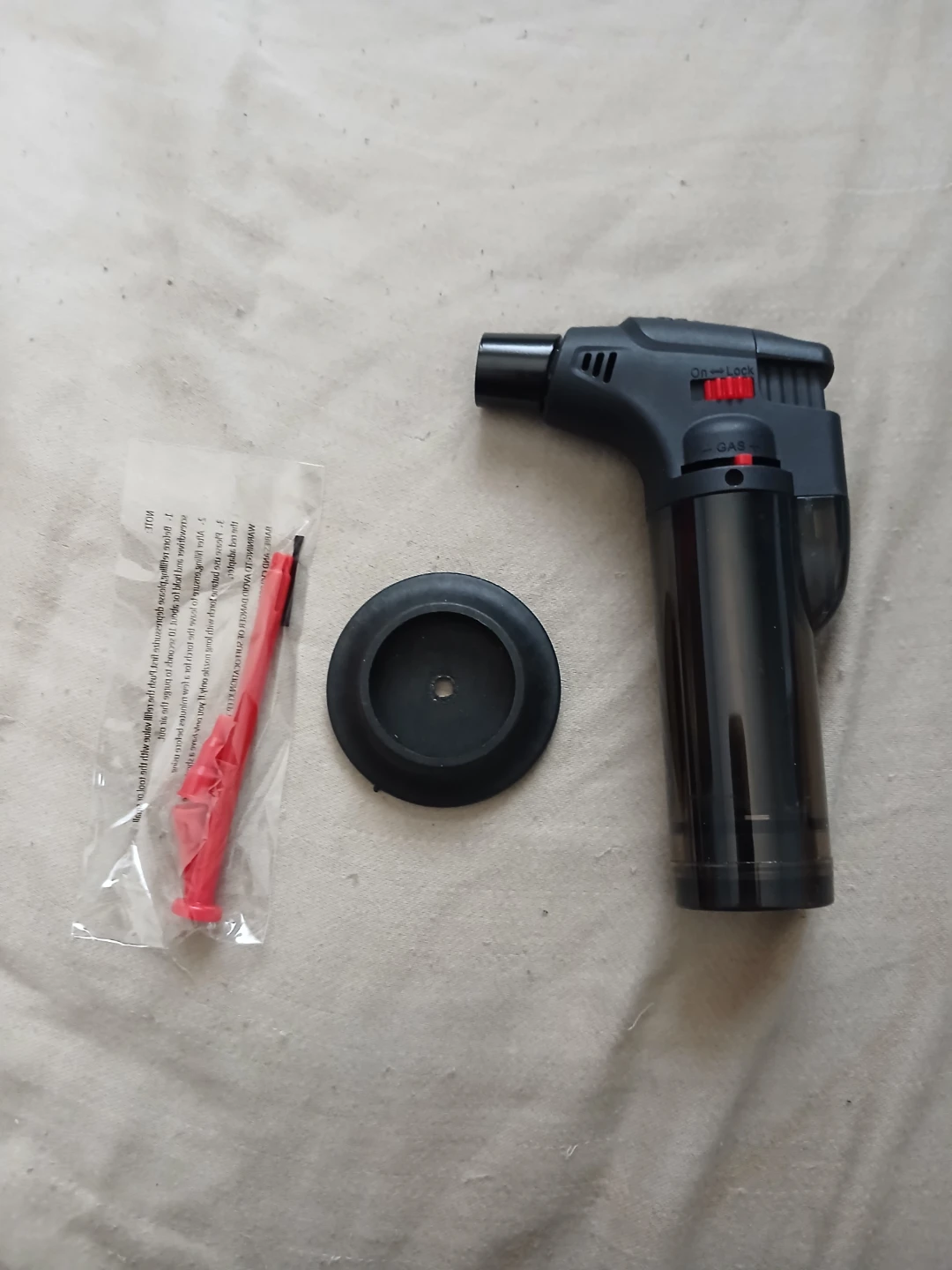 Adjustable Flame Butane Torch With Stand and Cleaning Brush