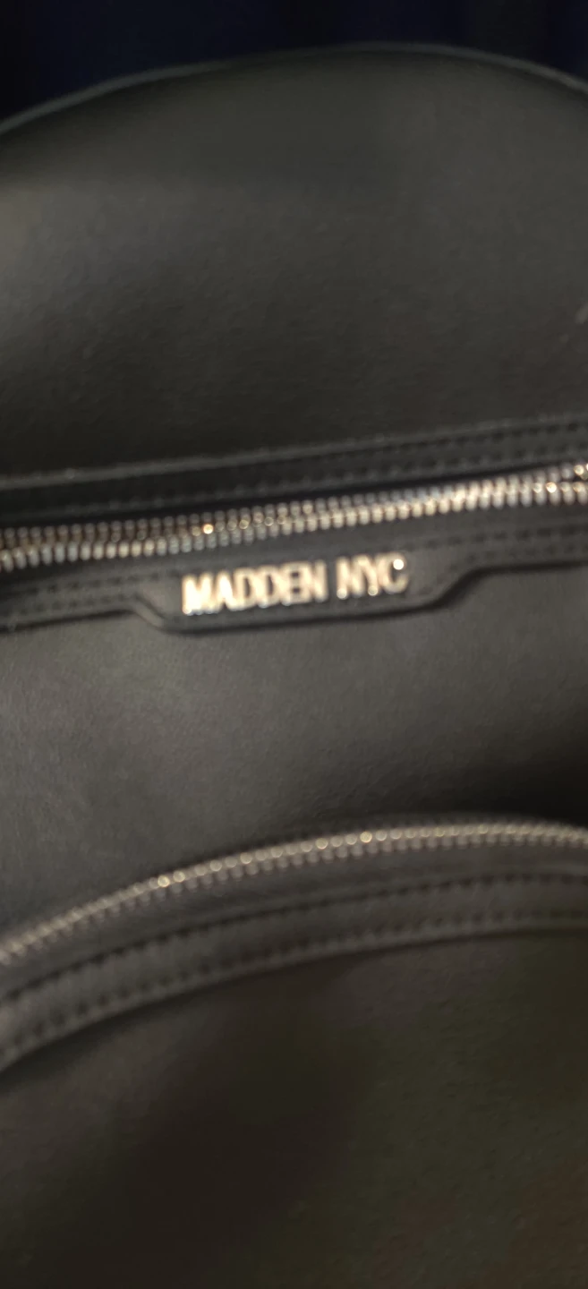 Madden NYC Black Faux Leather Backpack with Coin Purse - photo 2