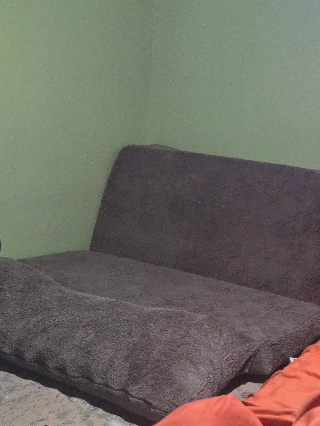 Grey foldable floor couch